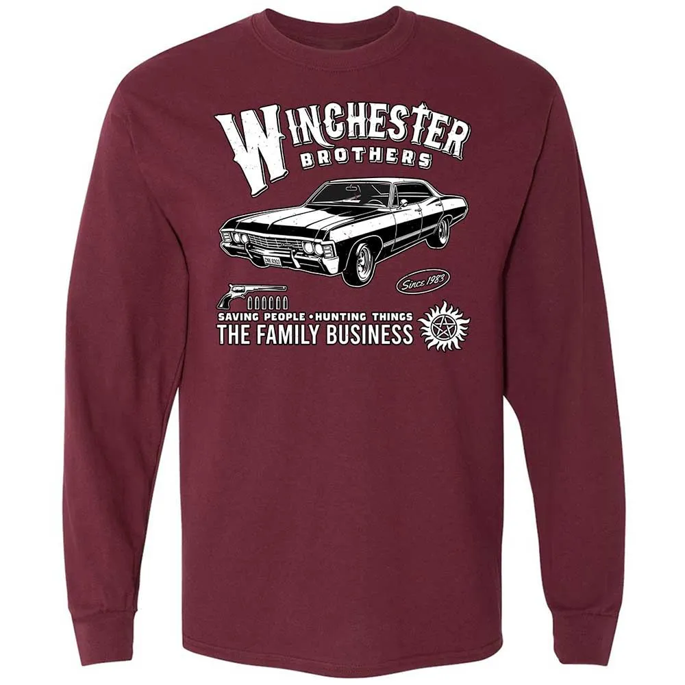 Long Sleeve T-Shirt - MXQFW52J - Maroon - 6