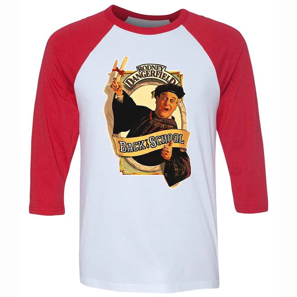 Unisex 3/4 Baseball Tee - R4XVMC8E - White/Red - 9