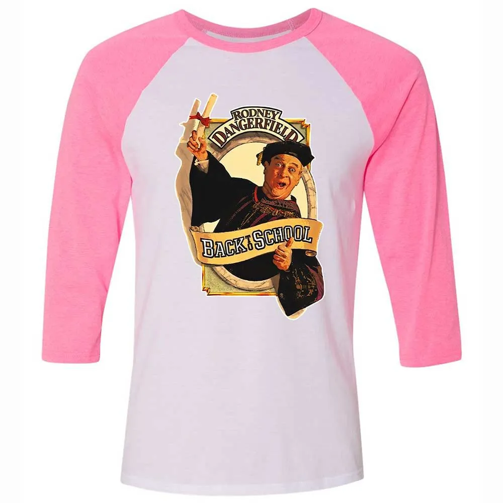Unisex 3/4 Baseball Tee - R4XVMC8E - White/Neon Pink - 12
