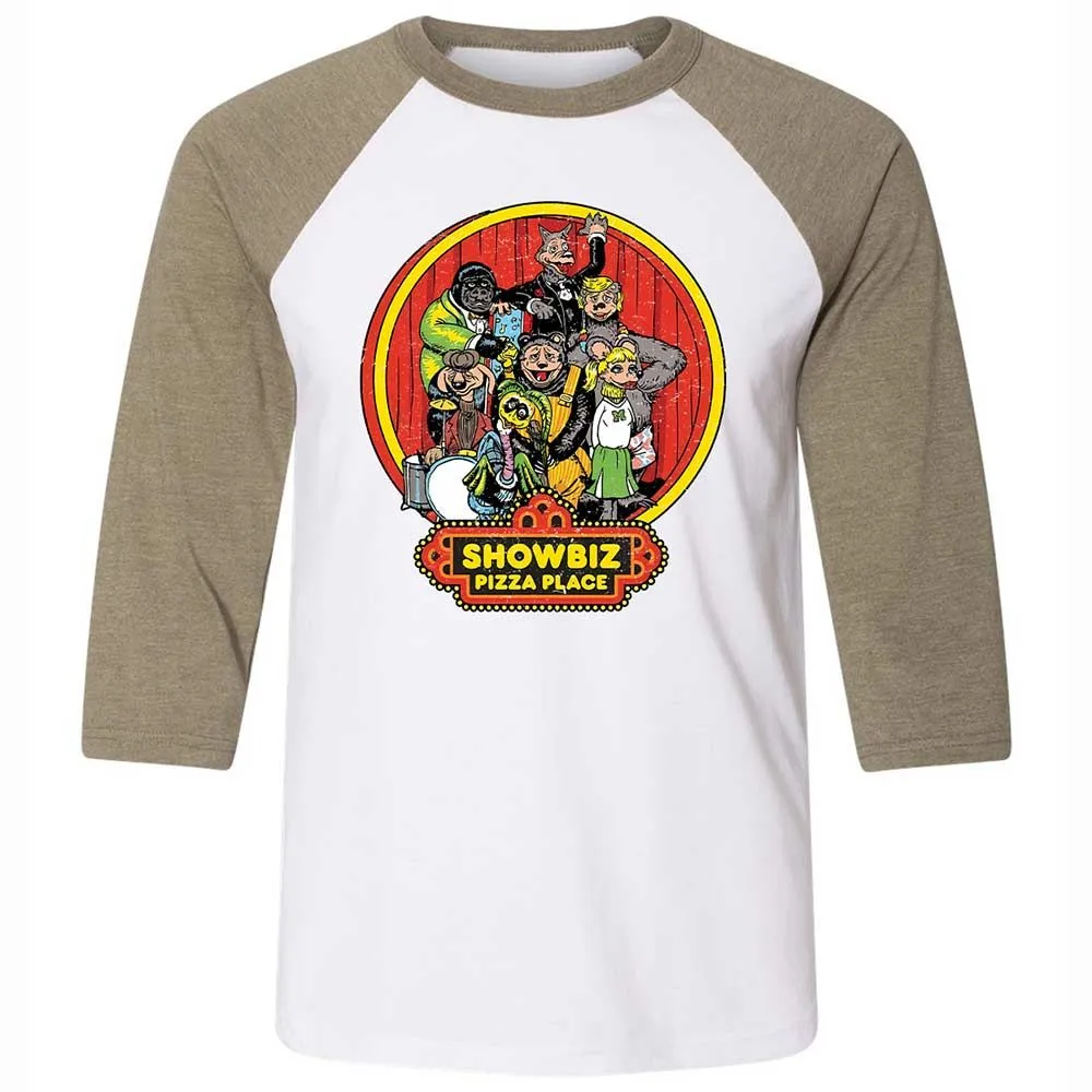 Unisex 3/4 Baseball Tee - PADYK5AG - White/Heather Olive - 4