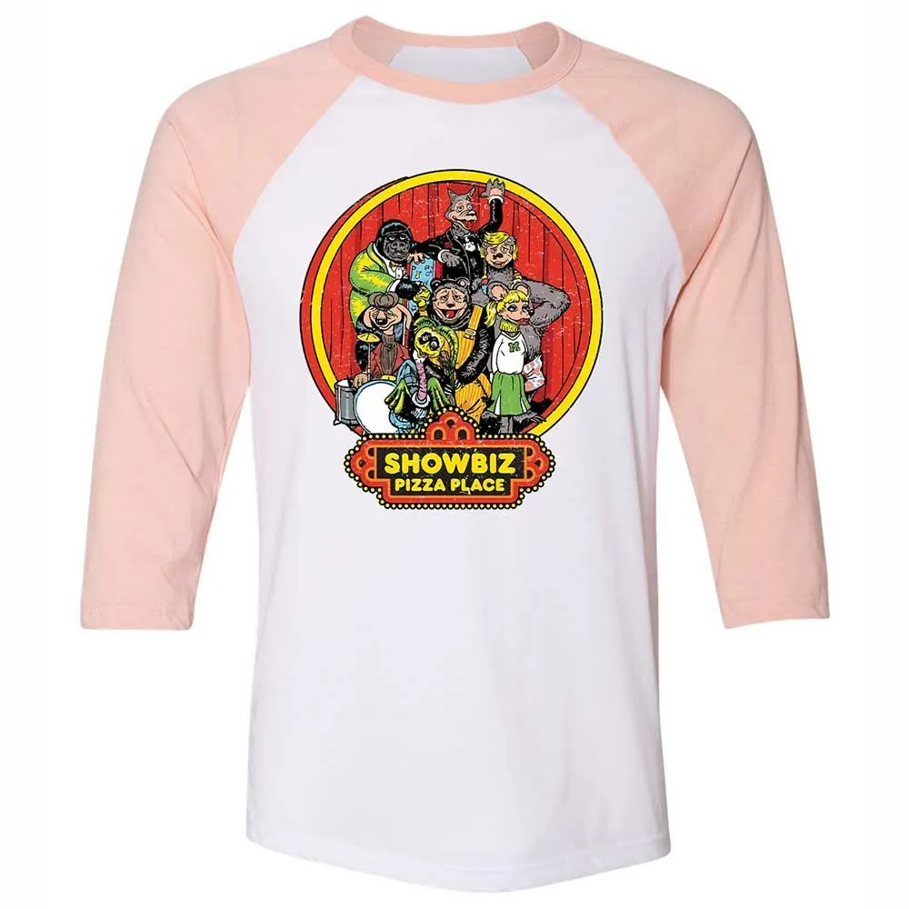Unisex 3/4 Baseball Tee - PADYK5AG - White/Heather Peach - 5