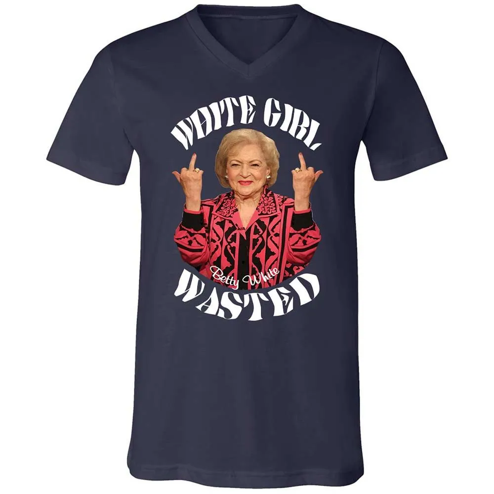 Unisex V-Neck T-Shirt - 5QLRSHA9 - Navy - 2