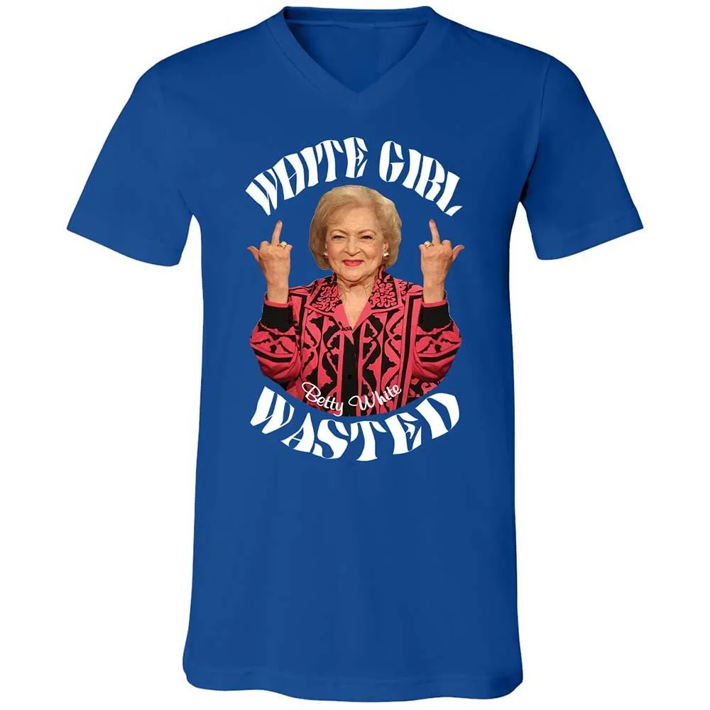 Unisex V-Neck T-Shirt - 5QLRSHA9 - True Royal - 4