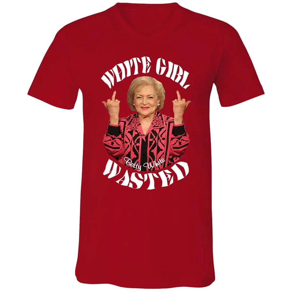 Unisex V-Neck T-Shirt - 5QLRSHA9 - Red - 6