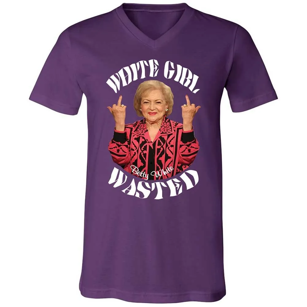 Unisex V-Neck T-Shirt - 5QLRSHA9 - Team Purple - 10