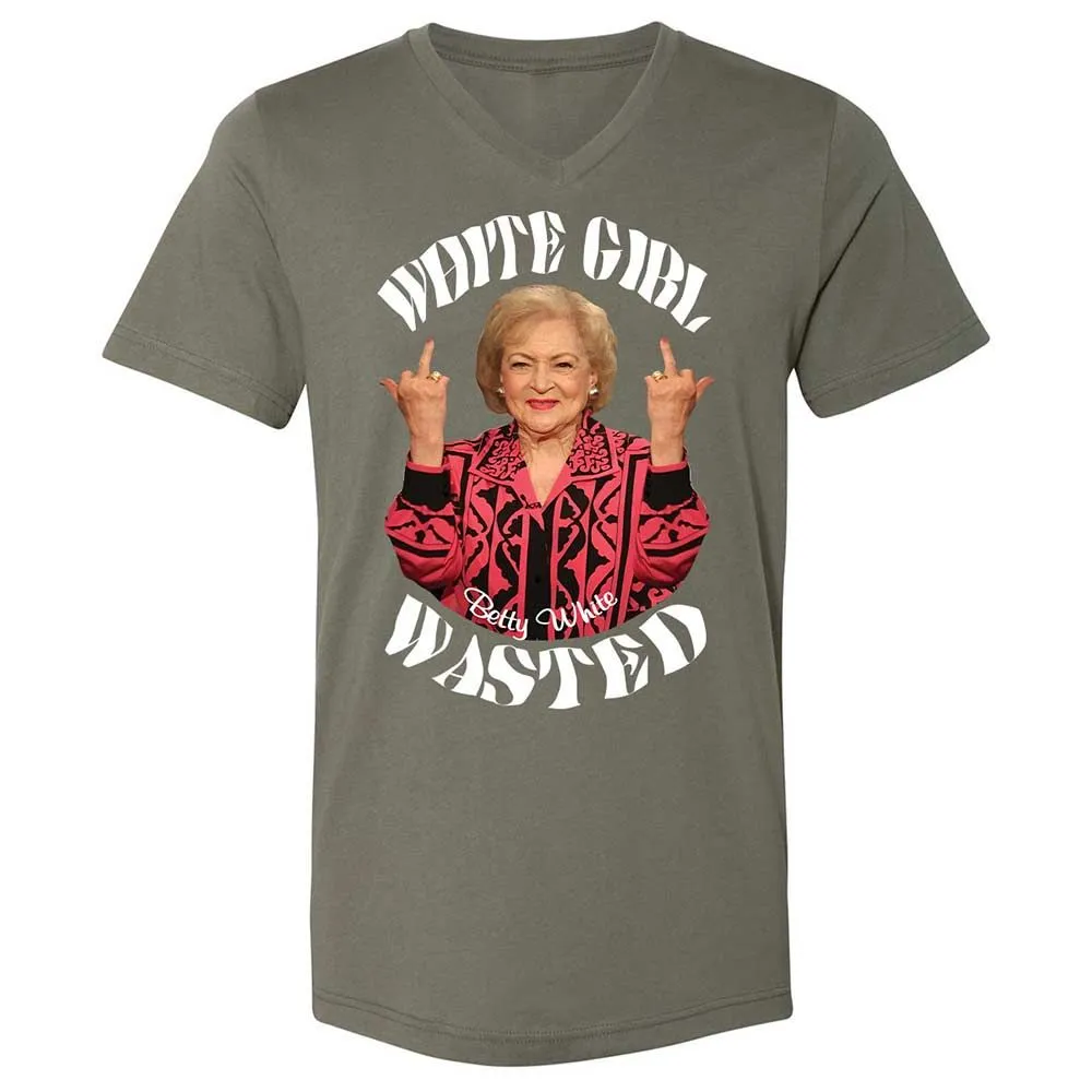 Unisex V-Neck T-Shirt - 5QLRSHA9 - Military Green - 11