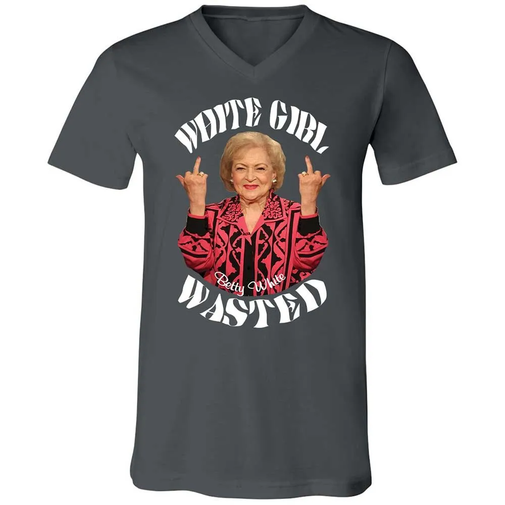 Unisex V-Neck T-Shirt - 5QLRSHA9 - Asphalt - 13