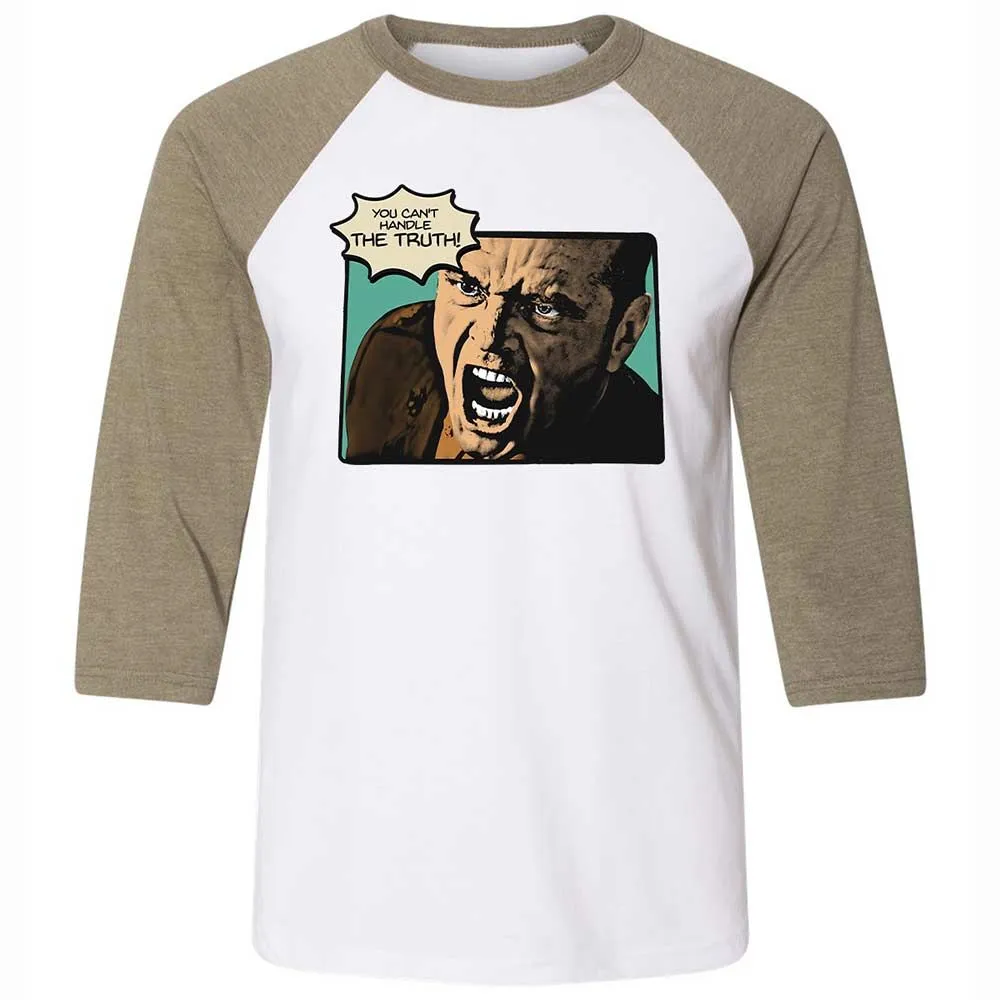 You Can't Handle The Truth - White/Heather Olive - 4