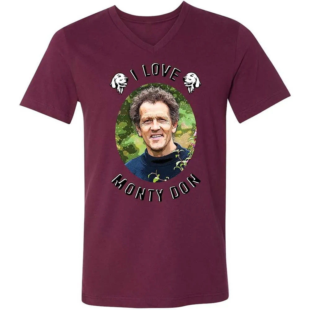 Unisex V-Neck T-Shirt - CYMSC1CV - Maroon - 14