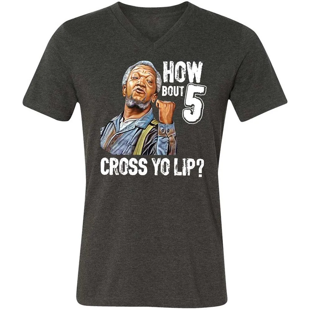 How bout 5 cross yo lip - Dark Grey Heather - 9