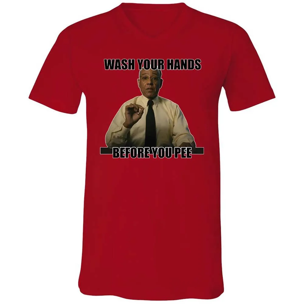 Unisex V-Neck T-Shirt - C2U7RHMR - Red - 5