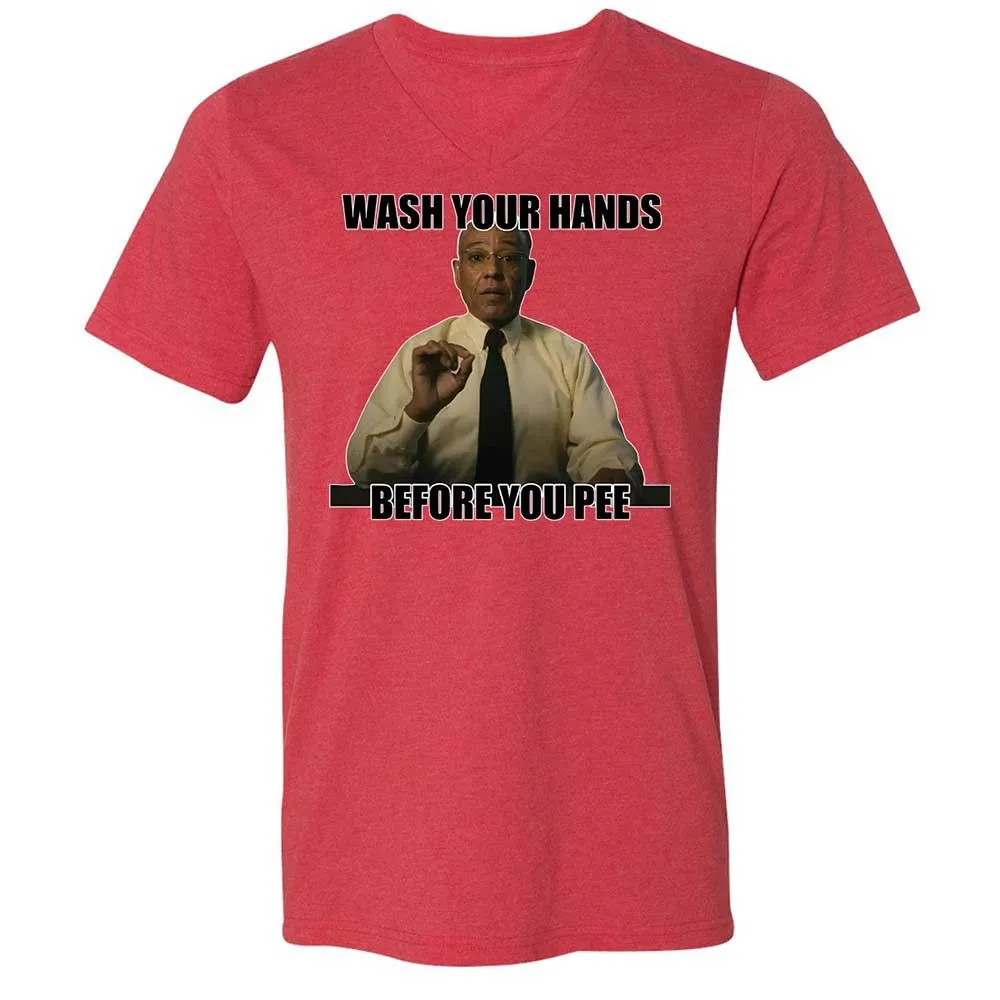 Unisex V-Neck T-Shirt - C2U7RHMR - Heather Red - 6