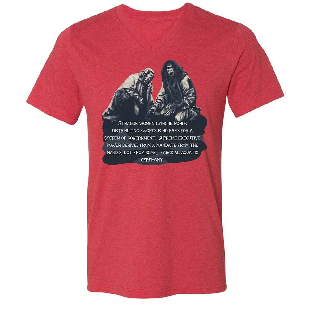 Unisex V-Neck T-Shirt - DT2AFJS4 - Heather Red - 6