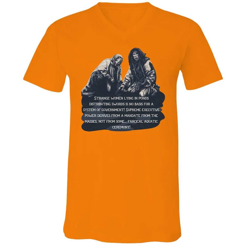 Unisex V-Neck T-Shirt - DT2AFJS4 - Orange - 7