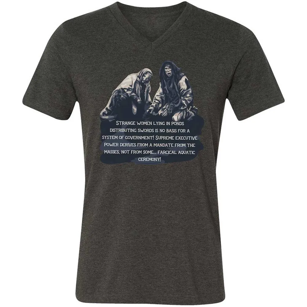 Unisex V-Neck T-Shirt - DT2AFJS4 - Dark Grey Heather - 8