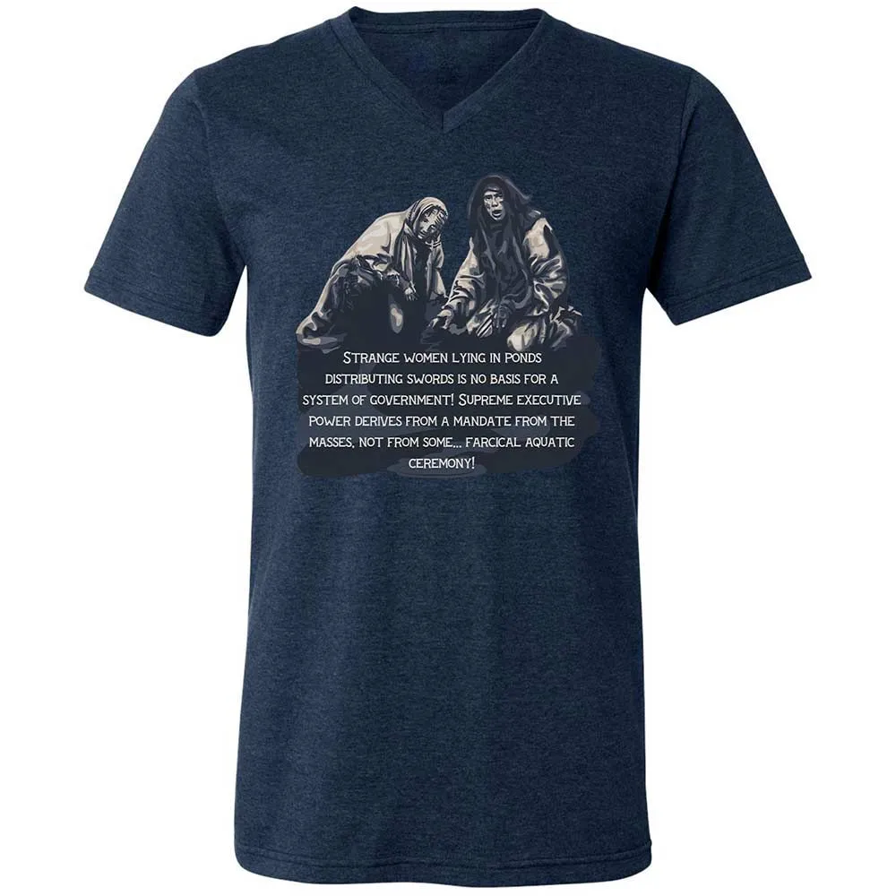 Unisex V-Neck T-Shirt - DT2AFJS4 - Heather Navy - 13
