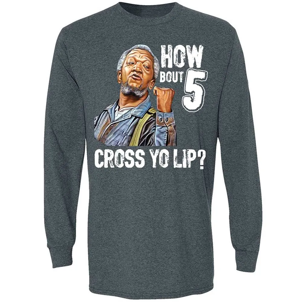 How bout 5 cross yo lip - Dark Heather - 5