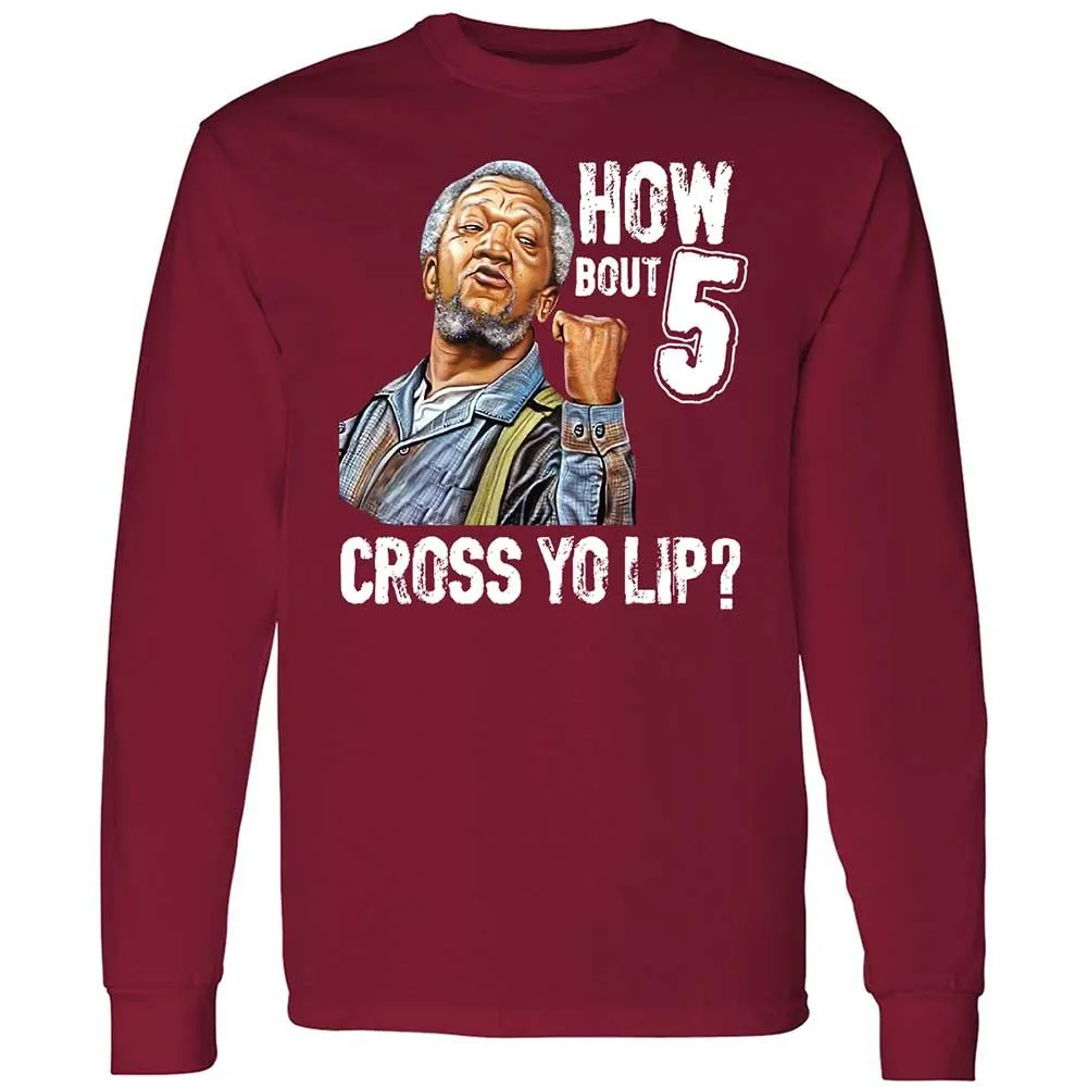How bout 5 cross yo lip - Cardinal Red - 7