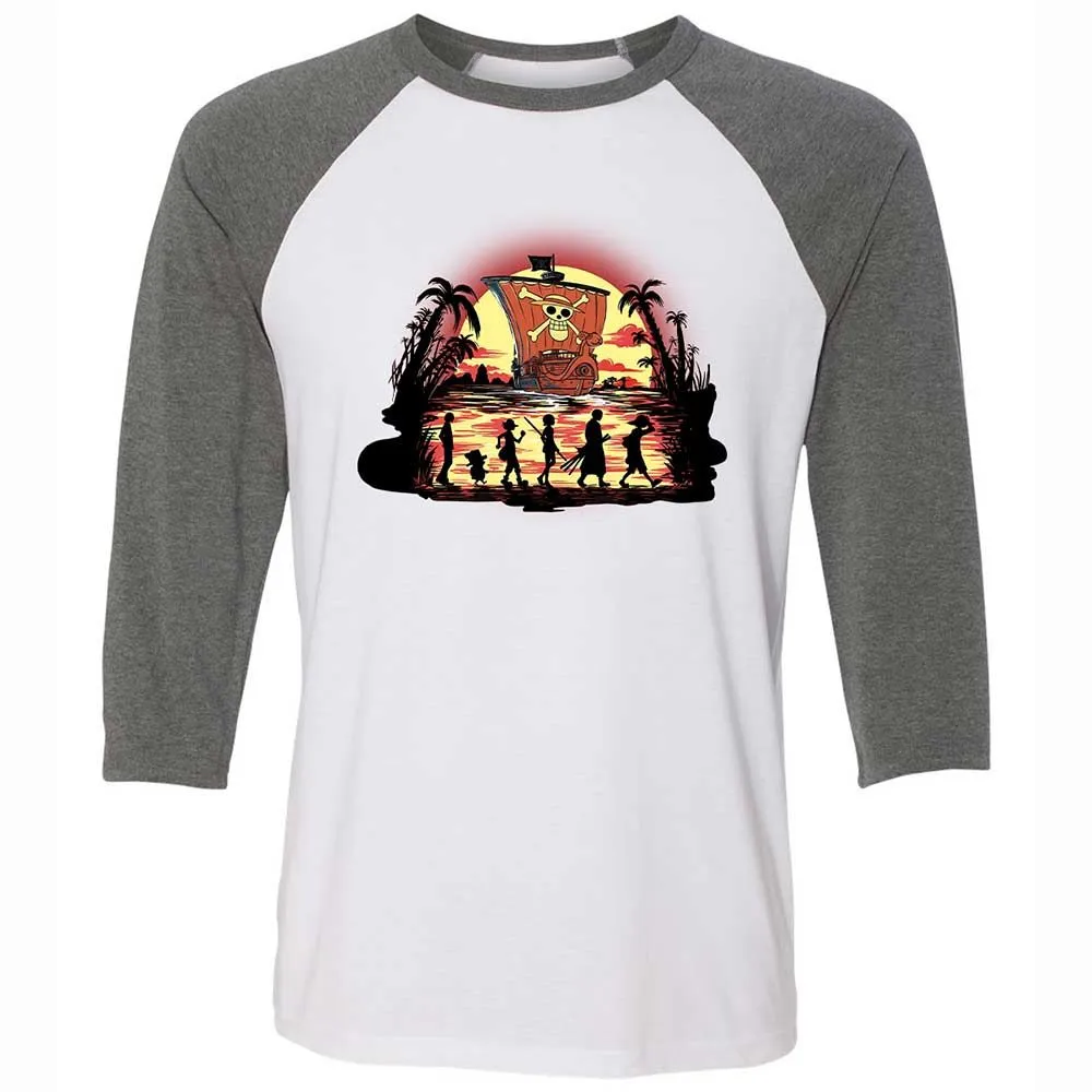 Unisex 3/4 Baseball Tee - XD467XNH - White/Deep Heather - 11