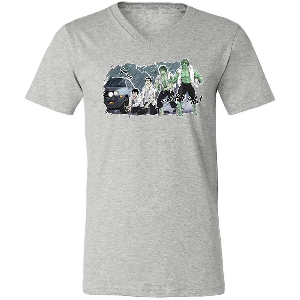 Unisex V-Neck T-Shirt - 3XU1VDUN - Athletic Heather - 2