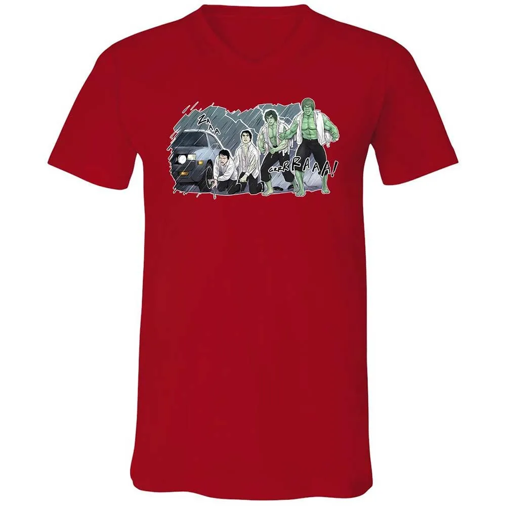 Unisex V-Neck T-Shirt - 3XU1VDUN - Red - 5