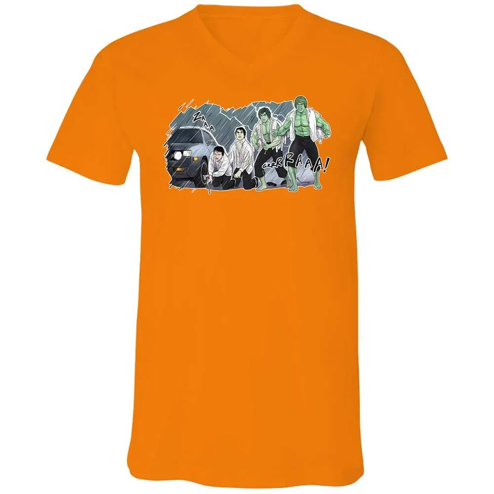 Unisex V-Neck T-Shirt - 3XU1VDUN - Orange - 7