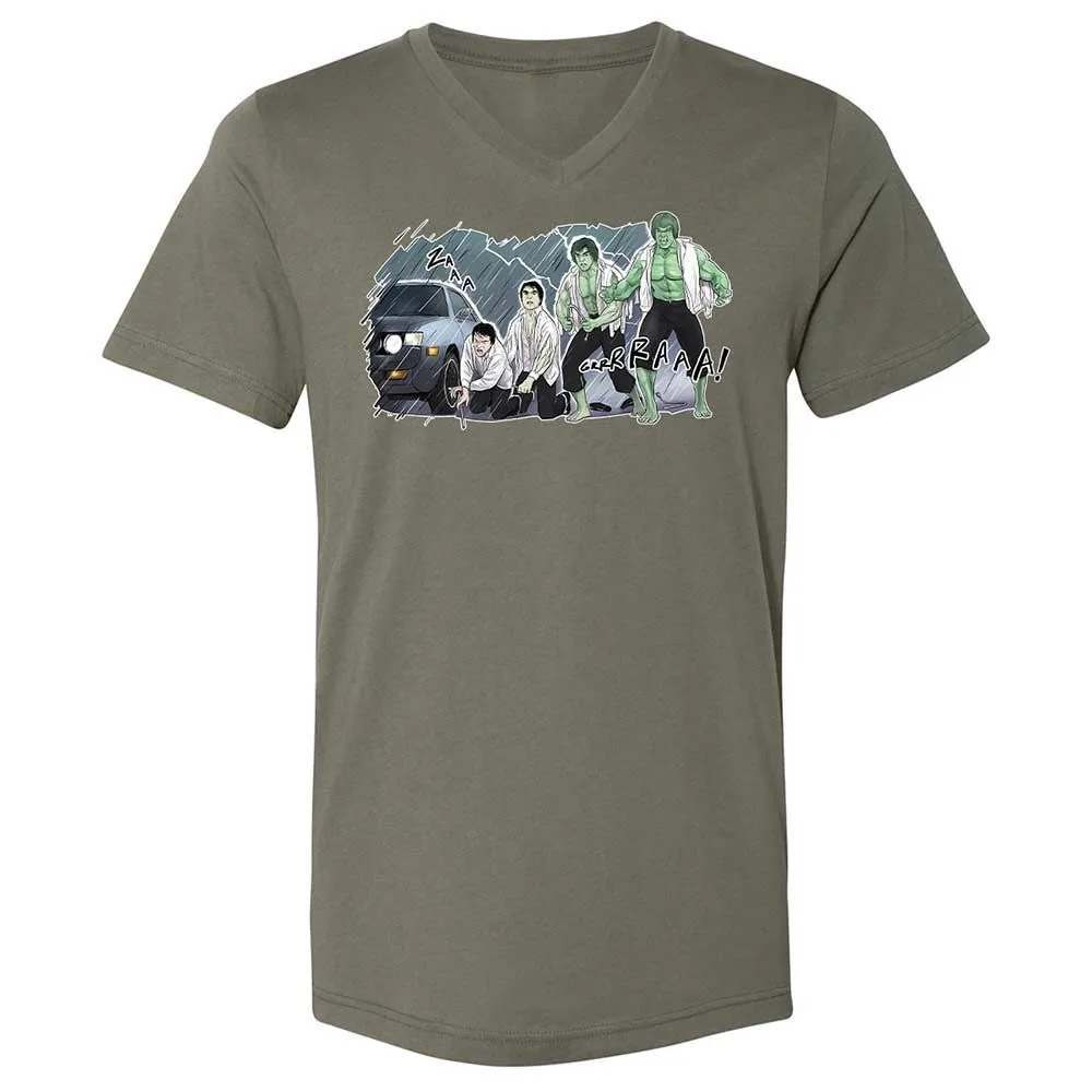 Unisex V-Neck T-Shirt - 3XU1VDUN - Military Green - 15