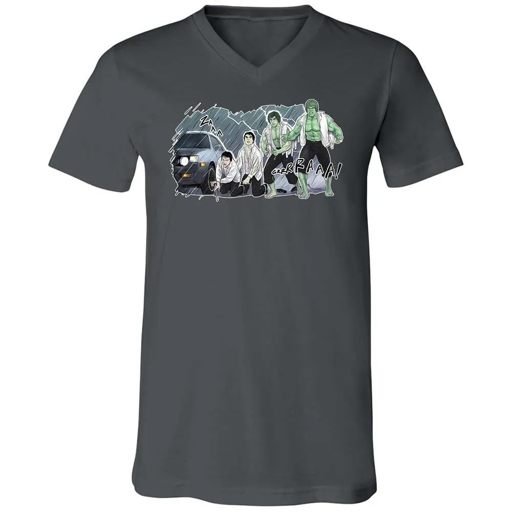 Unisex V-Neck T-Shirt - 3XU1VDUN - Asphalt - 16