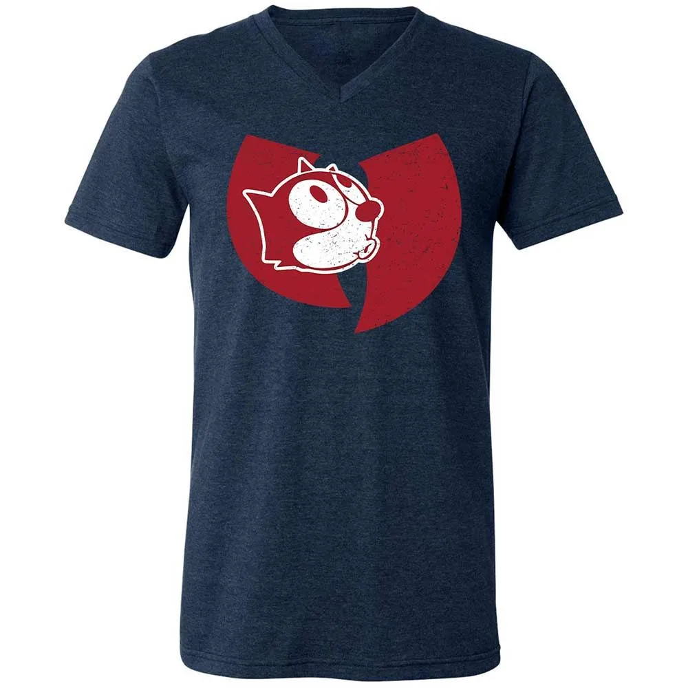 Unisex V-Neck T-Shirt - 3BATV7EP - Heather Navy - 3