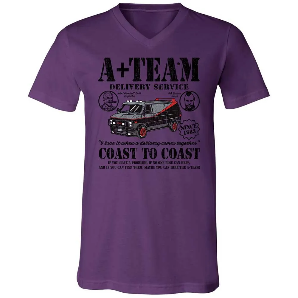 Unisex V-Neck T-Shirt - BJ6EXZZ4 - Team Purple - 10