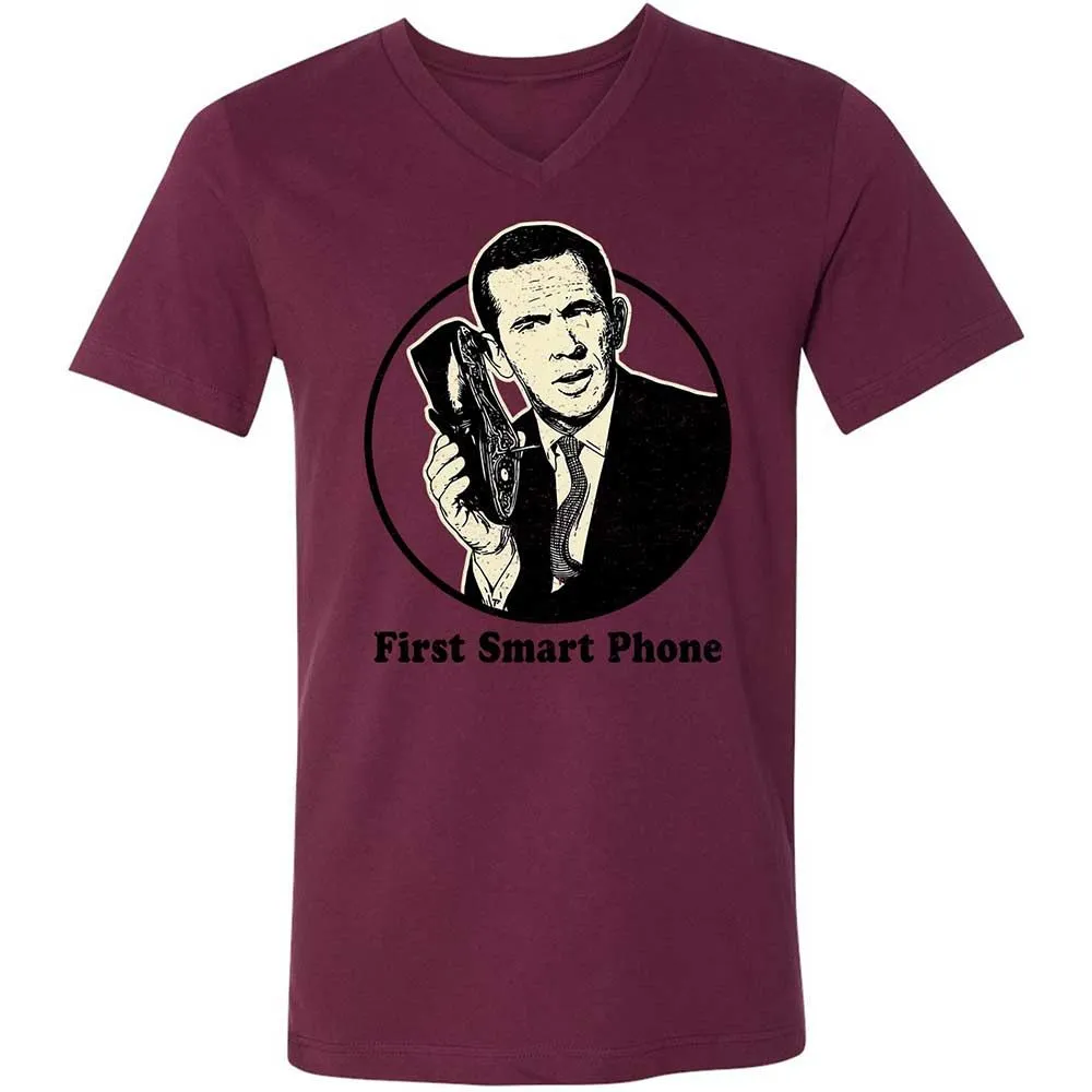 Unisex V-Neck T-Shirt - CG87UUPW - Maroon - 14