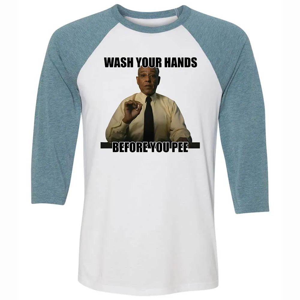 Unisex 3/4 Baseball Tee - TTJ2FVWZ - White/Denim - 3