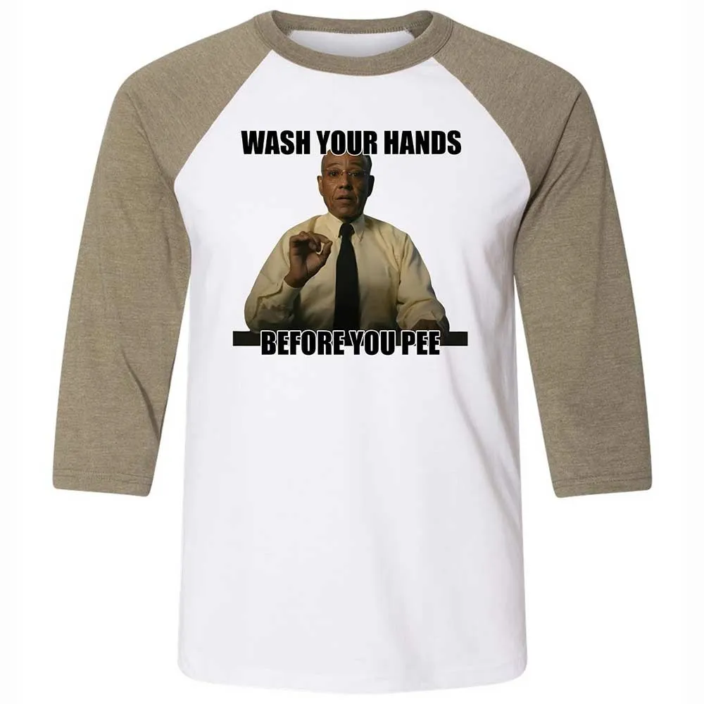 Unisex 3/4 Baseball Tee - TTJ2FVWZ - White/Heather Olive - 4
