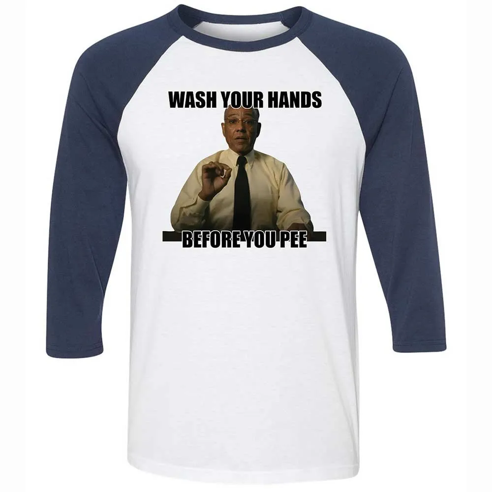 Unisex 3/4 Baseball Tee - TTJ2FVWZ - White/Navy - 8