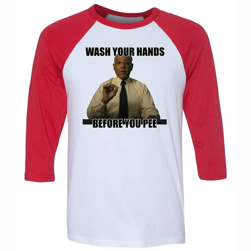 Unisex 3/4 Baseball Tee - TTJ2FVWZ - White/Red - 9