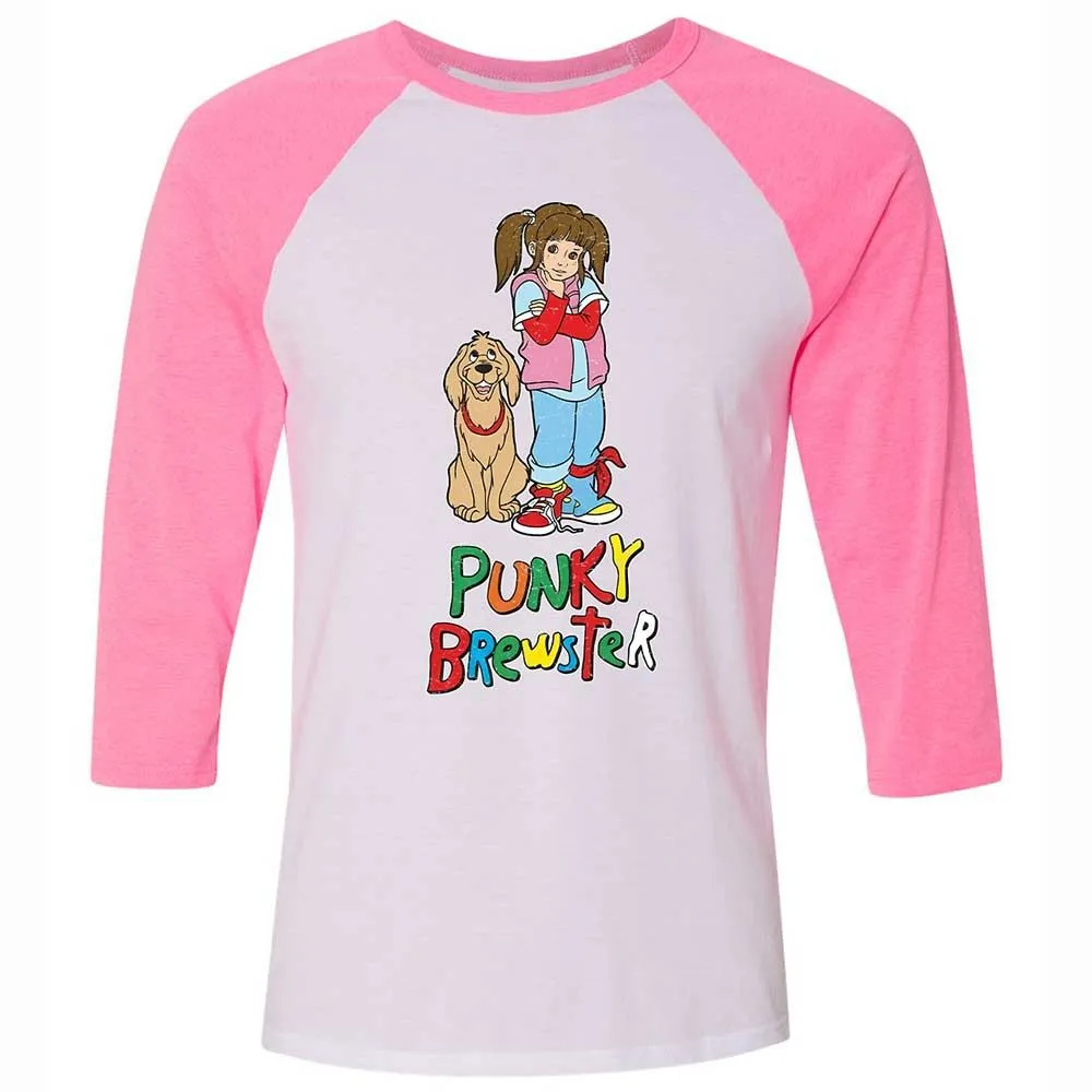 Unisex 3/4 Baseball Tee - UBW7BGW5 - White/Neon Pink - 12