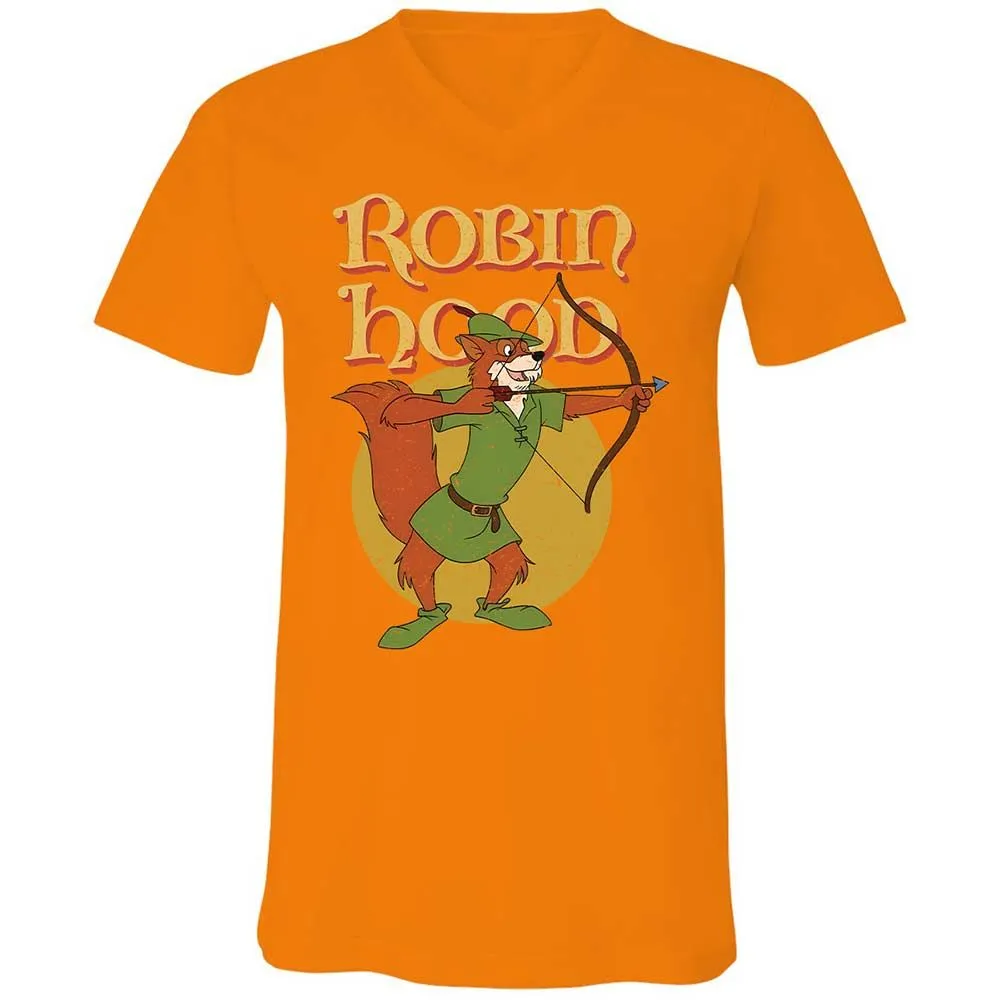 Unisex V-Neck T-Shirt - 74LK12LN - Orange - 7