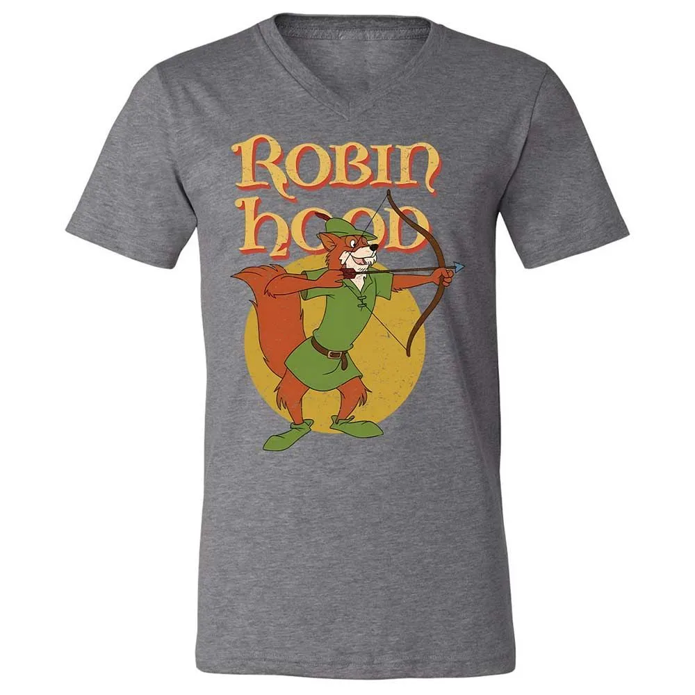 Unisex V-Neck T-Shirt - 74LK12LN - Deep Heather - 9