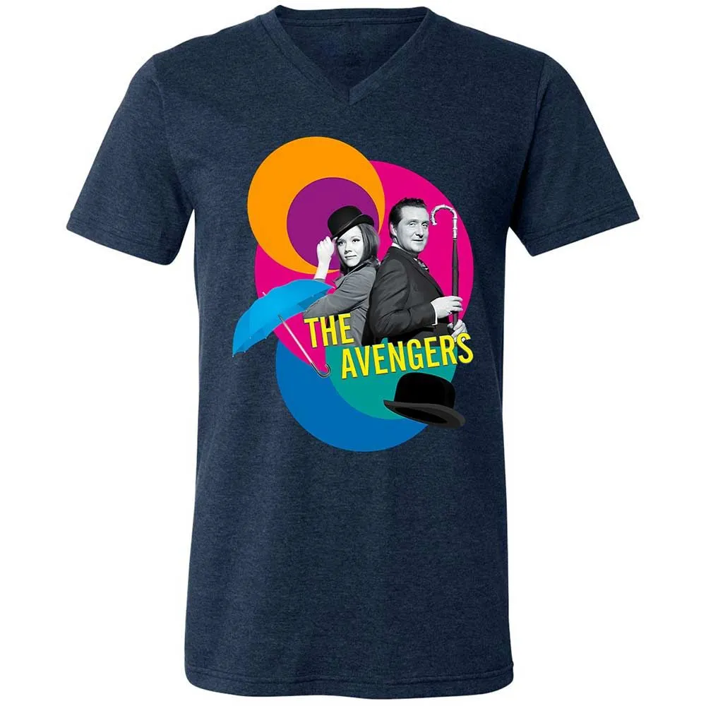 Unisex V-Neck T-Shirt - ZZ2HD8V6 - Heather Navy - 3