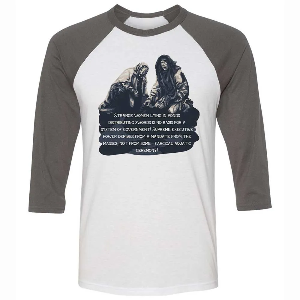 Unisex 3/4 Baseball Tee - VVCJEKRU - White/Asphalt - 2