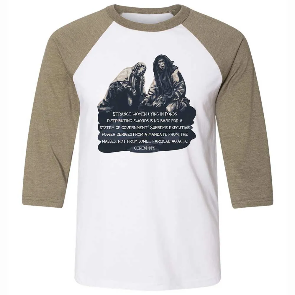 Unisex 3/4 Baseball Tee - VVCJEKRU - White/Heather Olive - 4