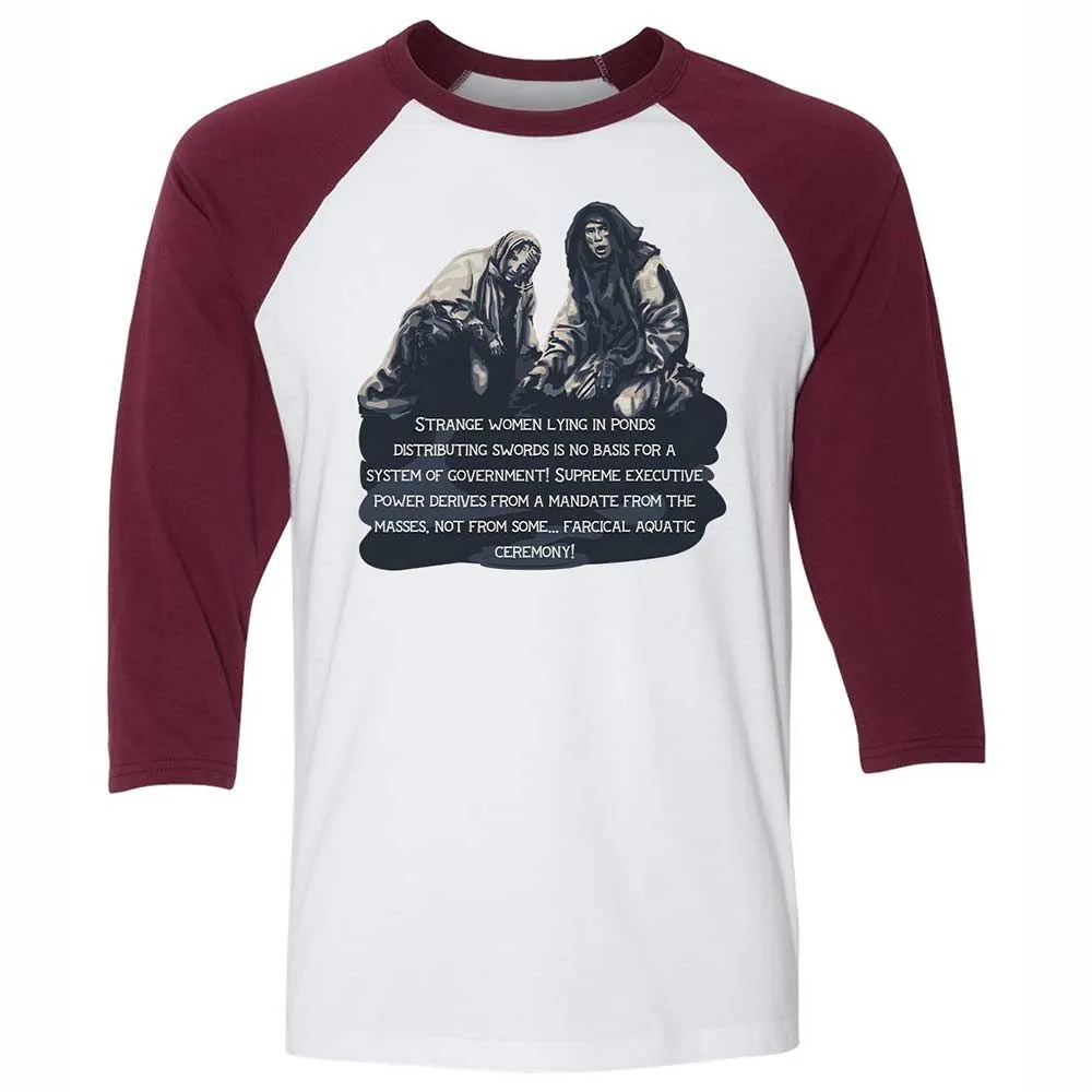 Unisex 3/4 Baseball Tee - VVCJEKRU - White/Maroon - 7