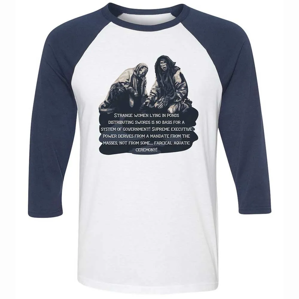 Unisex 3/4 Baseball Tee - VVCJEKRU - White/Navy - 8