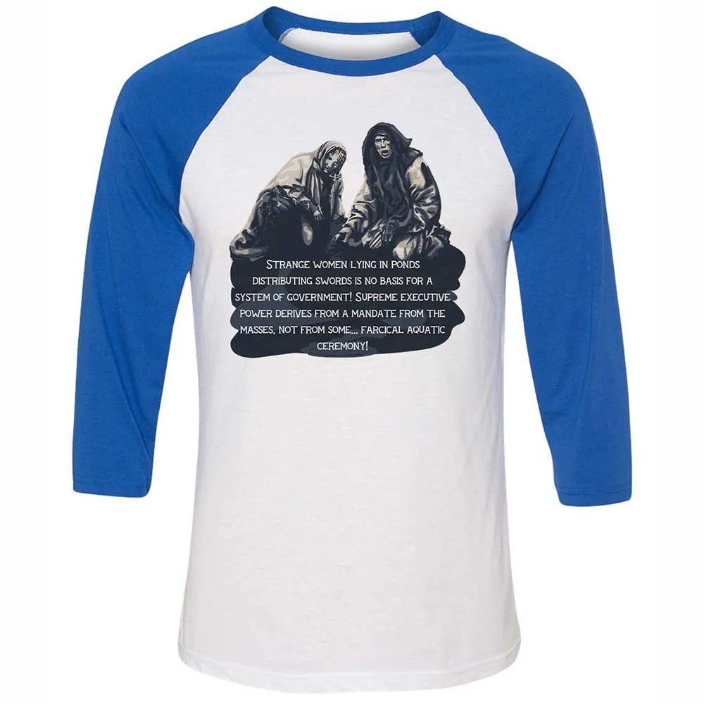 Unisex 3/4 Baseball Tee - VVCJEKRU - White/True Royal - 10