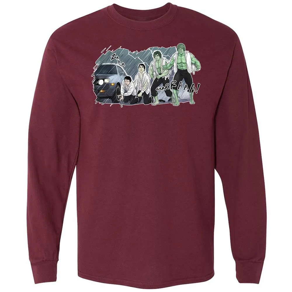 Long Sleeve T-Shirt - ZEGL7C46 - Maroon - 16