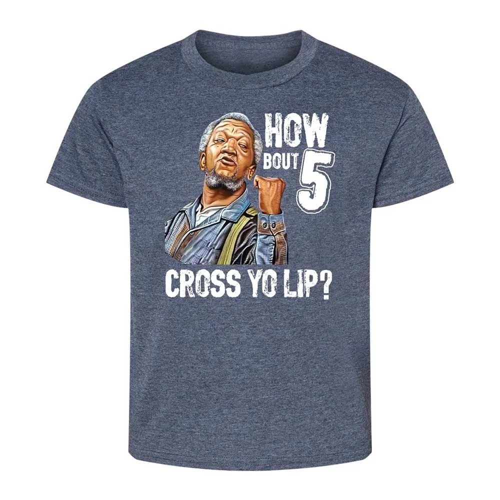 How bout 5 cross yo lip - Heather Navy - 9