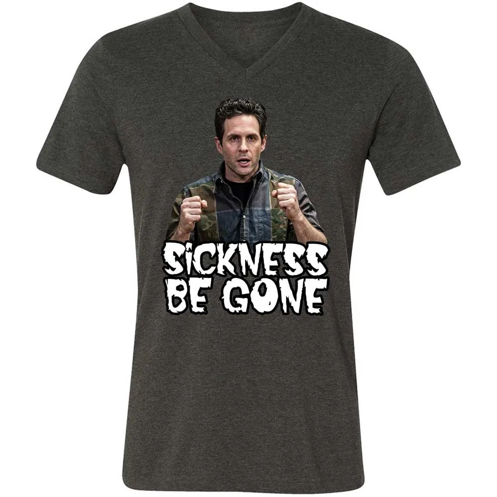 Unisex V-Neck T-Shirt - 5QDSN4E9 - Dark Grey Heather - 9