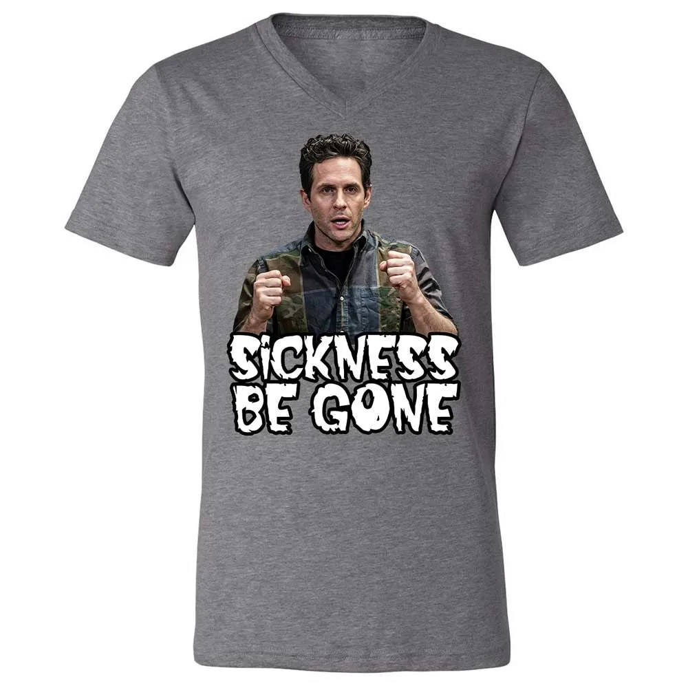 Unisex V-Neck T-Shirt - 5QDSN4E9 - Deep Heather - 14