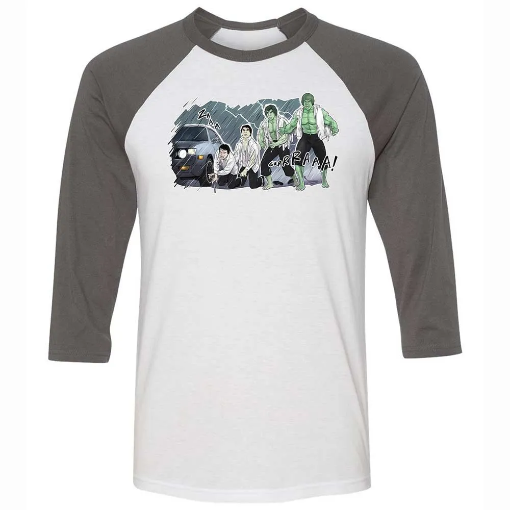 Unisex 3/4 Baseball Tee - FFQF4WW5 - White/Asphalt - 2