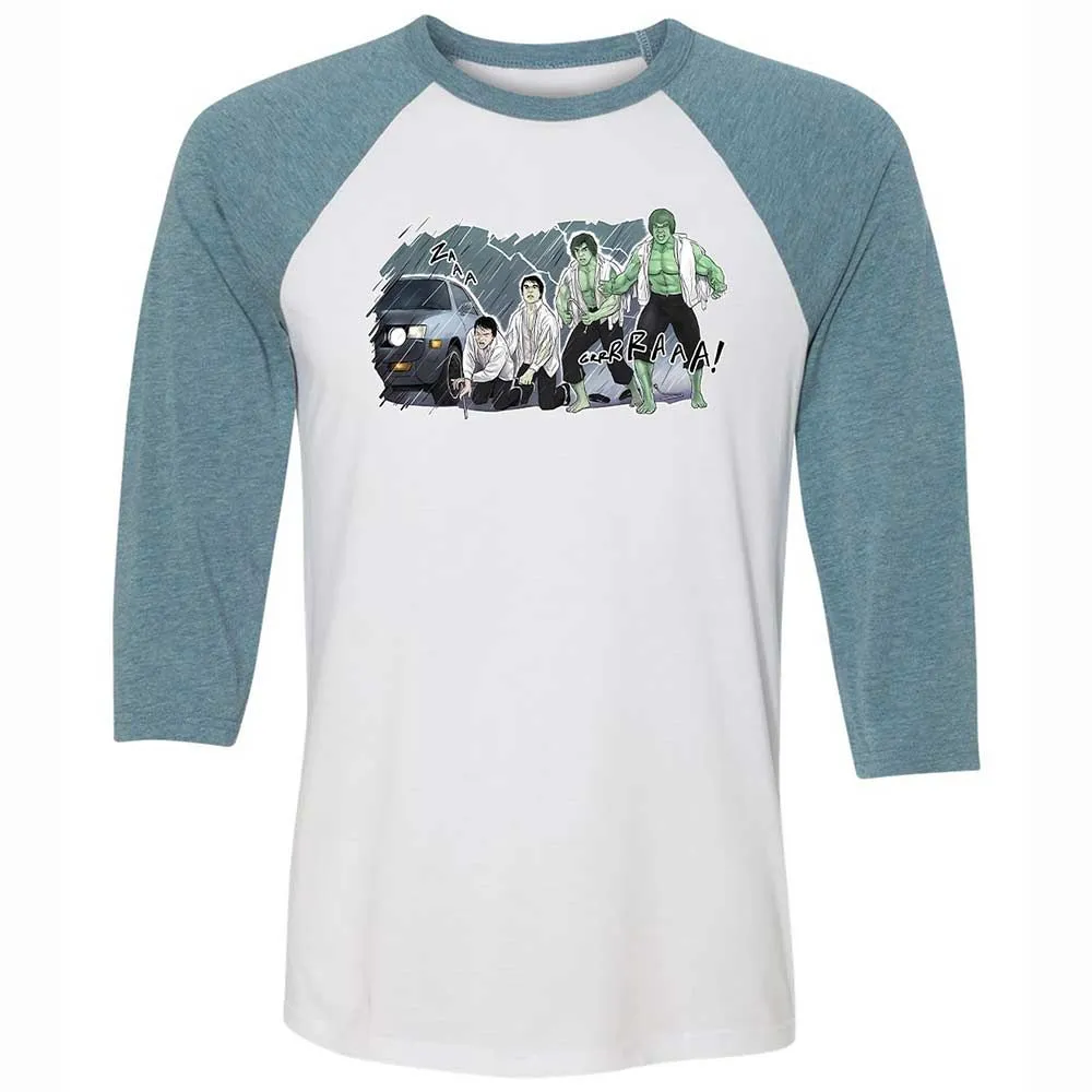 Unisex 3/4 Baseball Tee - FFQF4WW5 - White/Denim - 3